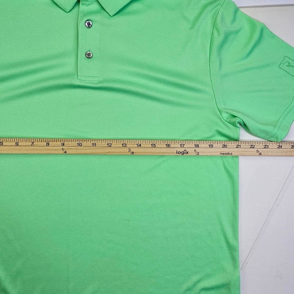 PGA‎ Tour Mens Polo Shirt Medium Green Golf Athletic Short Sleeve - Picture 10 of 10